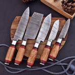 Couteau de cuisine - Chefs knife - Bois, Laiton, Acier plié