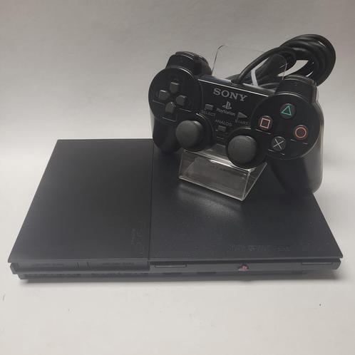 Zwarte Slim Playstation 2 (SCPH-90004) + Sony Controller, Games en Spelcomputers, Spelcomputers | Sony PlayStation 2, Zo goed als nieuw