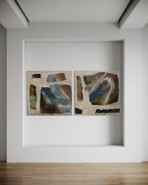 Masaki Kazushi - Quadrivium 1304 - Dyptich Exclusive., Antiek en Kunst, Kunst | Schilderijen | Modern
