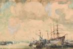 Evert Moll (1878-1955) - Havengezicht Rotterdam