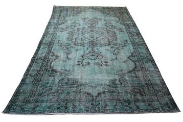 Blauwe vintage  Certificaat  Schoon als nieuw - Vloerkleed, Huis en Inrichting, Nieuw