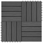 vidaXL Terrastegels diep reliëf 30x30 cm 1 m² HKC zwart 11, Doe-het-zelf en Bouw, Verzenden, Nieuw