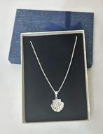 Zilveren ketting 925 met Masoneel Schild en parelmoer. -