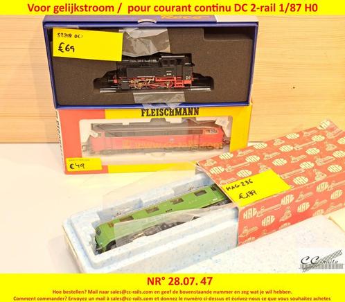 Matériel 2-rail courant continu DC locomotives, wagons rails, Hobby en Vrije tijd, Modeltreinen | H0, Nieuw, Ophalen of Verzenden
