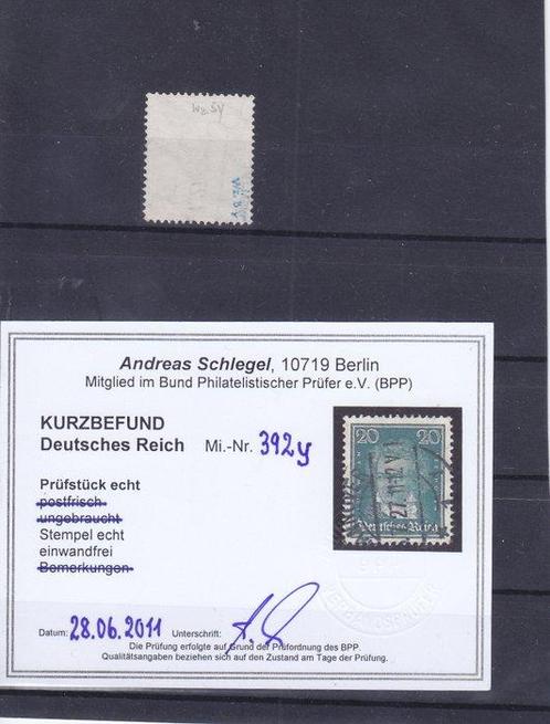 Duitse Rijk 1927 - 20 Pfg Beethoven met zeldzame waterschade, Postzegels en Munten, Postzegels | Europa | Duitsland