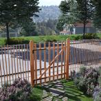 vidaXL Poort enkel 100x120 cm geïmpregneerd hazelaarhout, Tuin en Terras, Tuinpoorten, Verzenden, Nieuw