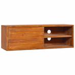 vidaXL Tv-meubel wandmontage 90x30x30 cm massief teakhout, Huis en Inrichting, Kasten |Televisiemeubels, Verzenden, Nieuw