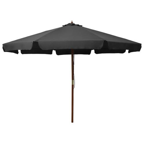 vidaXL Parasol dextérieur avec mât en bois 330 cm, Jardin & Terrasse, Parasols, Neuf, Envoi