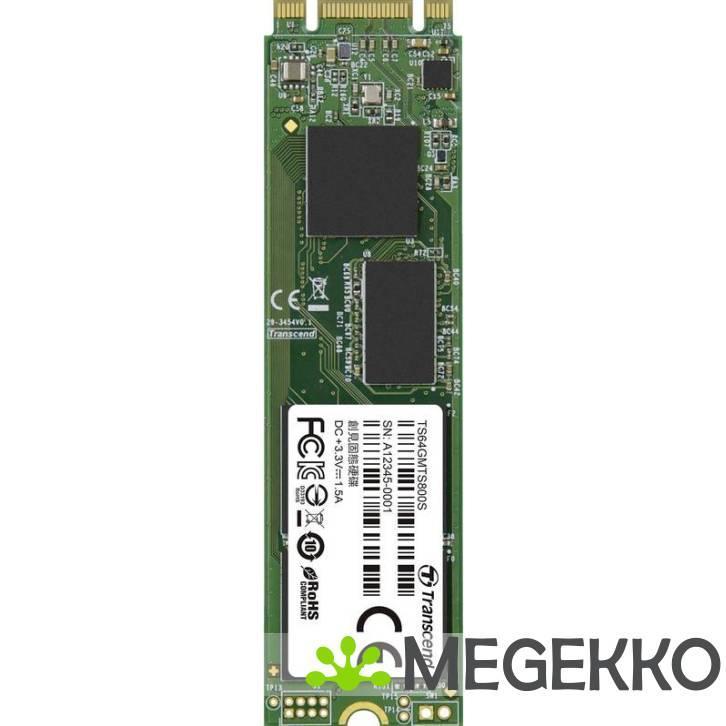 Transcend MTS800 64GB M.2 SSD, Computers en Software, Harde schijven, Nieuw, Verzenden