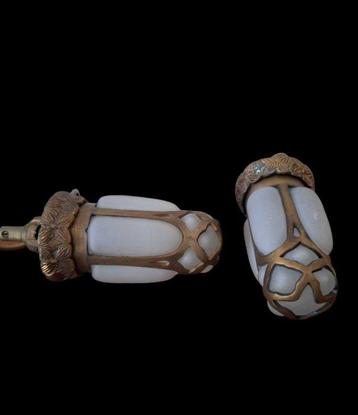 Lampe (2) - Bronze, Verre