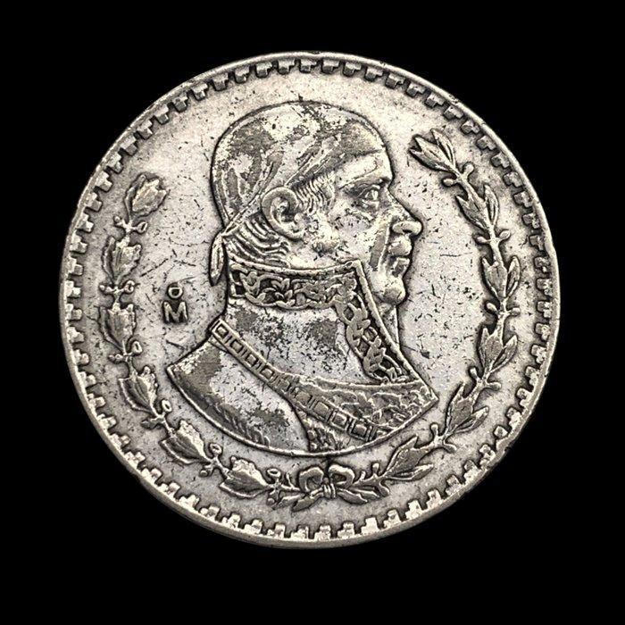 Mexico. Silver 1 Peso Tepalcate Coin 1963 (Zonder, Postzegels en Munten, Munten | Europa | Niet-Euromunten