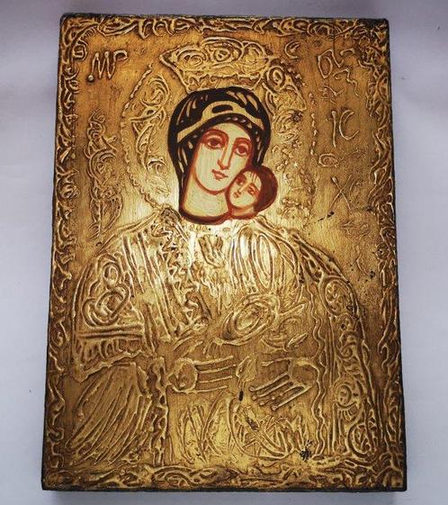 Icône - La Très Sainte Théotokos, la Madone, la Mère de, Antiek en Kunst, Antiek | Boeken en Manuscripten
