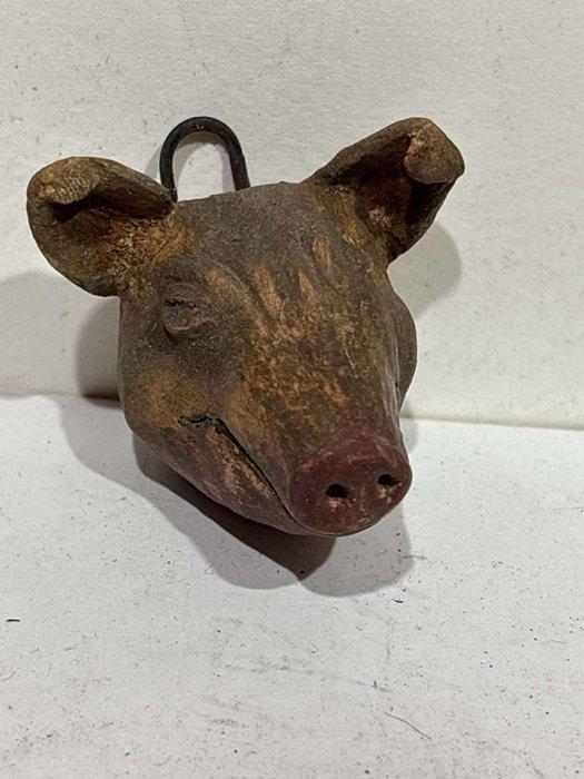 sculptuur, Testa di maiale Presepe Napoletano Antico fine, Antiek en Kunst, Kunst | Niet-Westerse kunst