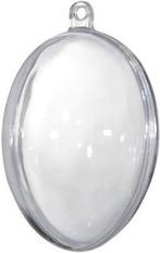 Plastic Ei deelbaar Verrassing 10 cm pak 5 stuks, Nieuw