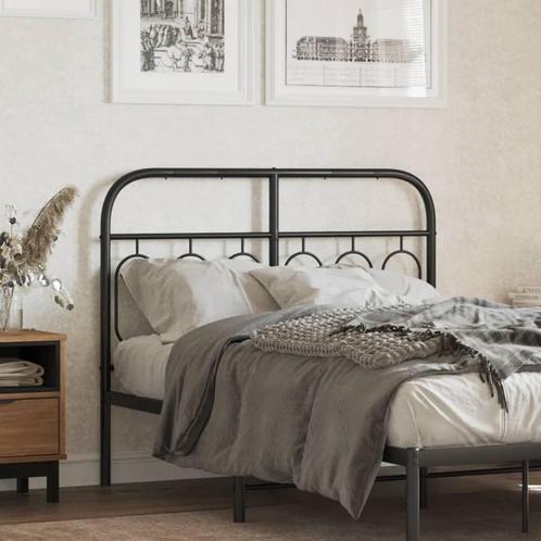 vidaXL Hoofdbord 120 cm metaal zwart, Huis en Inrichting, Slaapkamer | Bedden, Nieuw, Verzenden