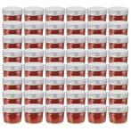 vidaXL Jampotten met zilverkleurige deksels 48 st 110 ml, Verzenden, Nieuw