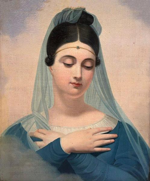 Claude Marie Dubufe (1790-1864), Workshop of - Mary, Antiek en Kunst, Kunst | Schilderijen | Klassiek