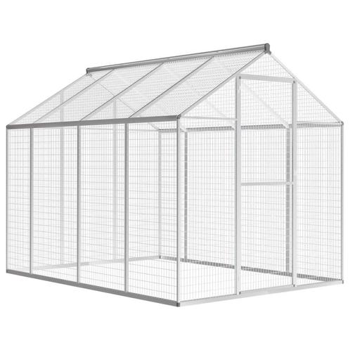 vidaXL Volière 178x242x192 cm aluminium, Dieren en Toebehoren, Knaagdieren en Konijnen | Hokken en Kooien, Nieuw, Verzenden
