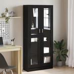 vidaXL Boekenkasten Set van 2 Zwart Eiken 82,5x30,5x185 cm, Huis en Inrichting, Verzenden, Nieuw