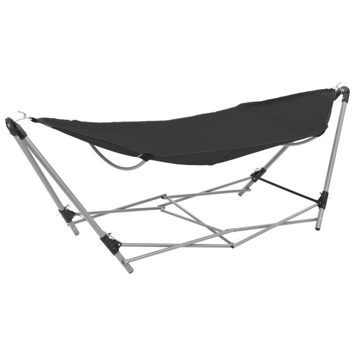 Hangmat met Standaard | Zwart | OP = OP | Tuinmeubelen, Tuin en Terras, Hangmatten, Buiten, Nieuw, Eenpersoons, Verzenden