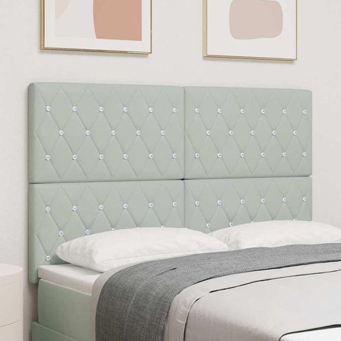 vidaXL LED-hoofdeind met LED -striplichten Lichtgrijs 80 cm, Huis en Inrichting, Slaapkamer | Bedden, Nieuw, Verzenden