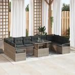 vidaXL Tuinbank Set met kussen 11 pcs Grijs 100 x 55 x 73 cm, Tuin en Terras, Verzenden, Nieuw