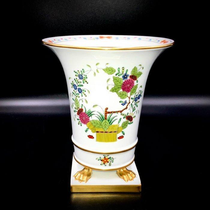 Herend - Large Claw Footed Vase (18/15,5 cm) - Indian, Antiquités & Art, Antiquités | Verre & Cristal