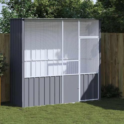 vidaXL Vogelkooi 215x78x200 cm gegalvaniseerd staal, Dieren en Toebehoren, Vogels | Toebehoren, Nieuw, Verzenden