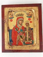 Icoon - Orthodox icoon Madonna met Kind Jezus geschilderd