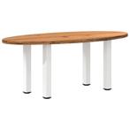 vidaXL Eettafel 200x100x74 cm ovaal massief eikenhout, Huis en Inrichting, Tafels | Eettafels, Verzenden, Nieuw