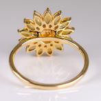 Ring - 14 karaat Geel goud Citrien - Diamant -, Nieuw