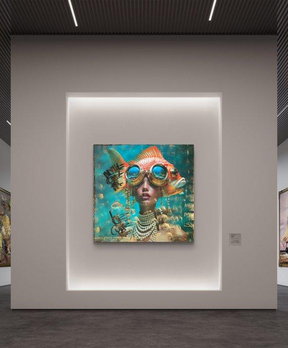 Nicole Lubbers - Ocean but Make It Fashion XL, Antiek en Kunst, Kunst | Schilderijen | Modern