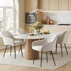 4x Eetkamerstoel – kuipstoel - keukenstoelen - fluwelen, Huis en Inrichting, Verzenden, Nieuw