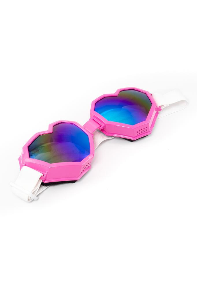 Goggles Hartjes Skibril Bril Roze Wit Montuur Oliekleurige S, Kleding | Heren, Carnavalskleding en Feestkleding, Nieuw, Ophalen of Verzenden