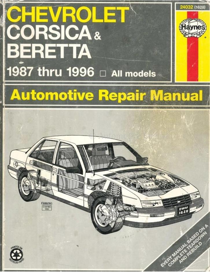 1987 - 1996 CHEVROLET CORSICA | BERETTA HAYNES VRAAGBAAK, Auto diversen, Handleidingen en Instructieboekjes