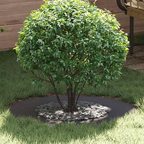 vidaXL Platte boomring Zwart Ø40 / 70 cm Staal, Tuin en Terras, Bloempotten, Nieuw, Verzenden