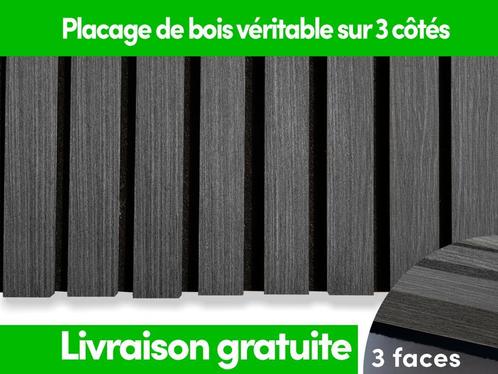 Panneaux muraux acoustiques 3 faces - chêne noir, Bricolage & Construction, Plaques & Panneaux, Neuf, Envoi