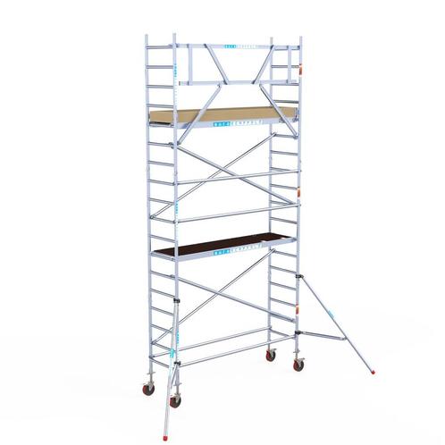 Basic rolsteiger 75 x 8,2m werkhoogte GRATIS CARBON !, Doe-het-zelf en Bouw, Steigers, Rolsteiger of Kamersteiger, Nieuw, 5 meter of hoger