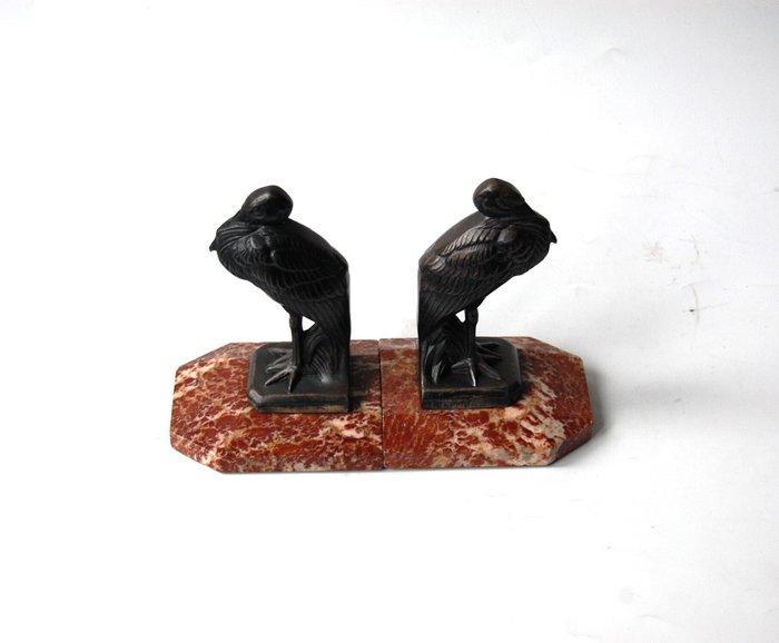 M Frecourt - Boekensteunen (2) - Twee ooievaars - Art Deco -, Antiek en Kunst, Kunst | Designobjecten