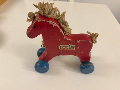 Brio - Speelgoed Brio Wooden Pull Toy Horse - 1940-1950 -, Antiek en Kunst, Antiek | Speelgoed