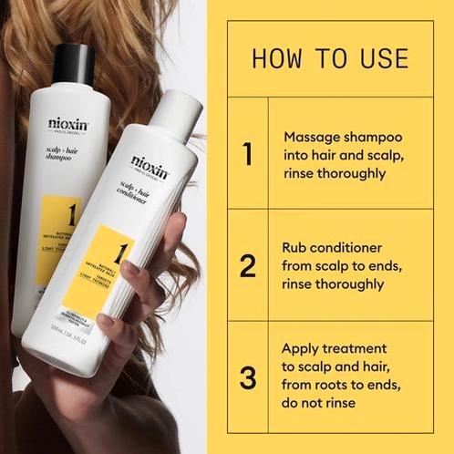 Nioxin System 1 Trial Kit (Shampoo), Handtassen en Accessoires, Uiterlijk | Haarverzorging, Nieuw, Verzenden