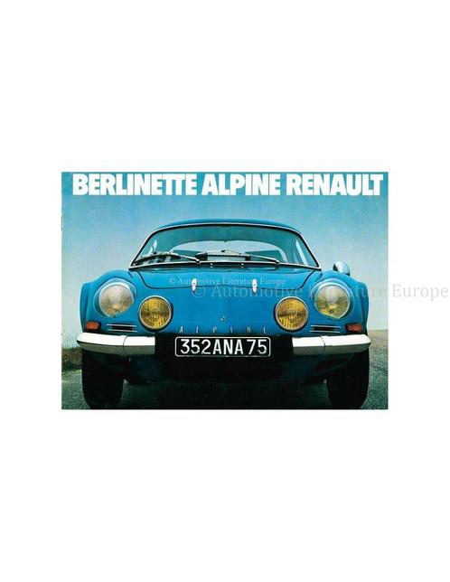 1977 ALPINE BERLINETTE BROCHURE NEDERLANDS, Boeken, Auto's | Folders en Tijdschriften