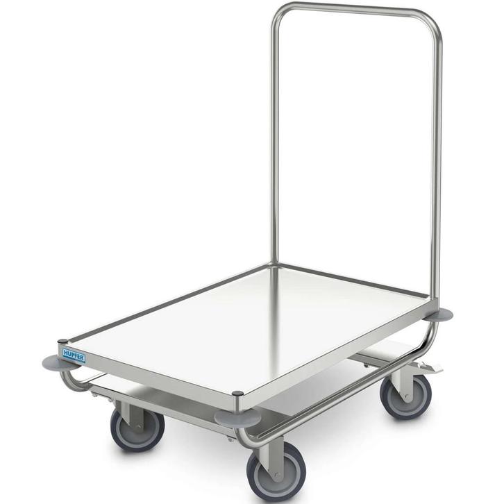 Platformwagen | RVS | Max. 120kg | Wielen (Geremd) +, Zakelijke goederen, Horeca | Keukenapparatuur, Nieuw in verpakking, Verzenden