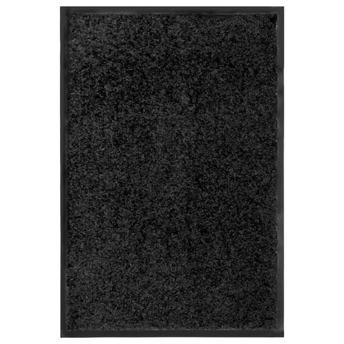 vidaXL Paillasson lavable Noir 40x60 cm, Tuin en Terras, Deurmatten, Verzenden