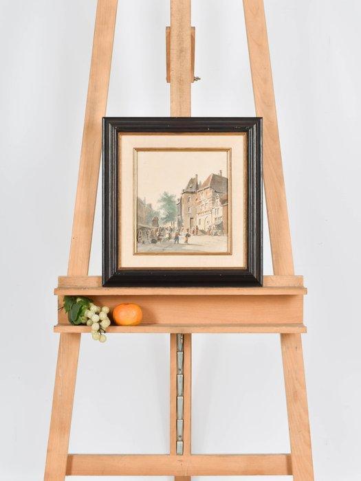 Adrianus Eversen (1818-1897) - City in summer, Antiek en Kunst, Kunst | Schilderijen | Klassiek