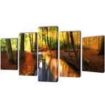 vidaXL Wandprintset bos 200 x 100 cm, Verzamelen, Posters, Verzenden, Nieuw