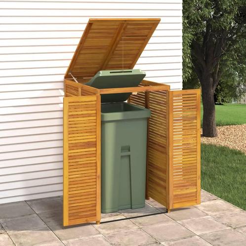 vidaXL Afvalbakberging enkel 70x89x117 cm massief acaciahout, Doe-het-zelf en Bouw, Containers, Verzenden