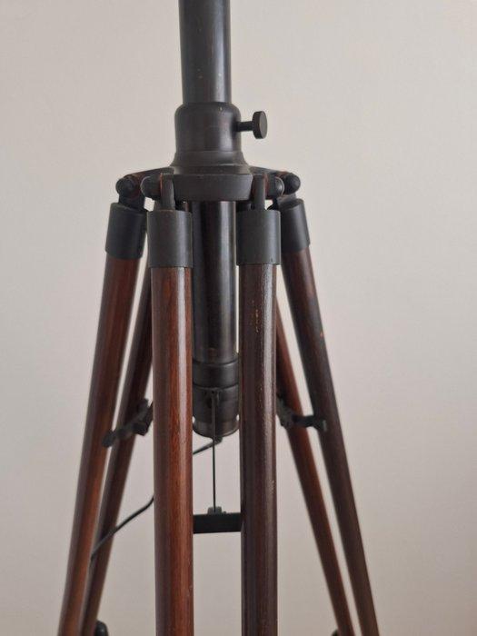 Lampadaire - Bois, Cuivre - Driepoots cap exclusif, Antiek en Kunst, Curiosa en Brocante