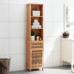 vidaXL Badkamerkast 42x29x182 cm massief walnotenhout, Huis en Inrichting, Kasten | Overige, Verzenden, Nieuw