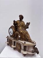 Slingerklok - Brons, Marmer - 1850-1900 - Het leven van de